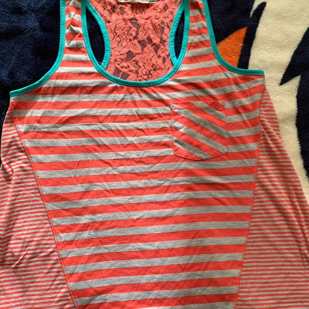 Tank top with lace in back